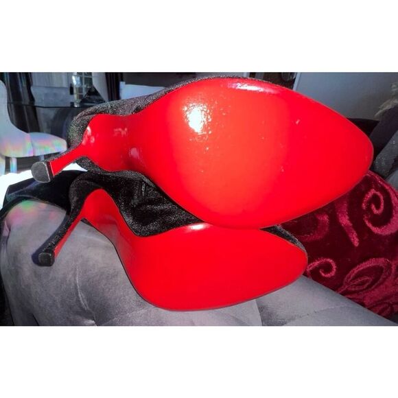 Authenticated Christian Louboutin Elegant Over-the-Knee Stiletto Velour Boots,35 - Picture 12 of 15